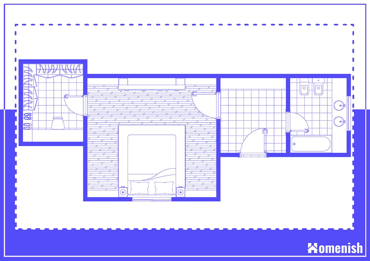 Central Bedroom Floorplan