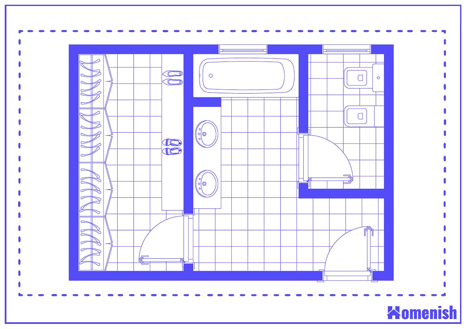 Compact Master Bathroom