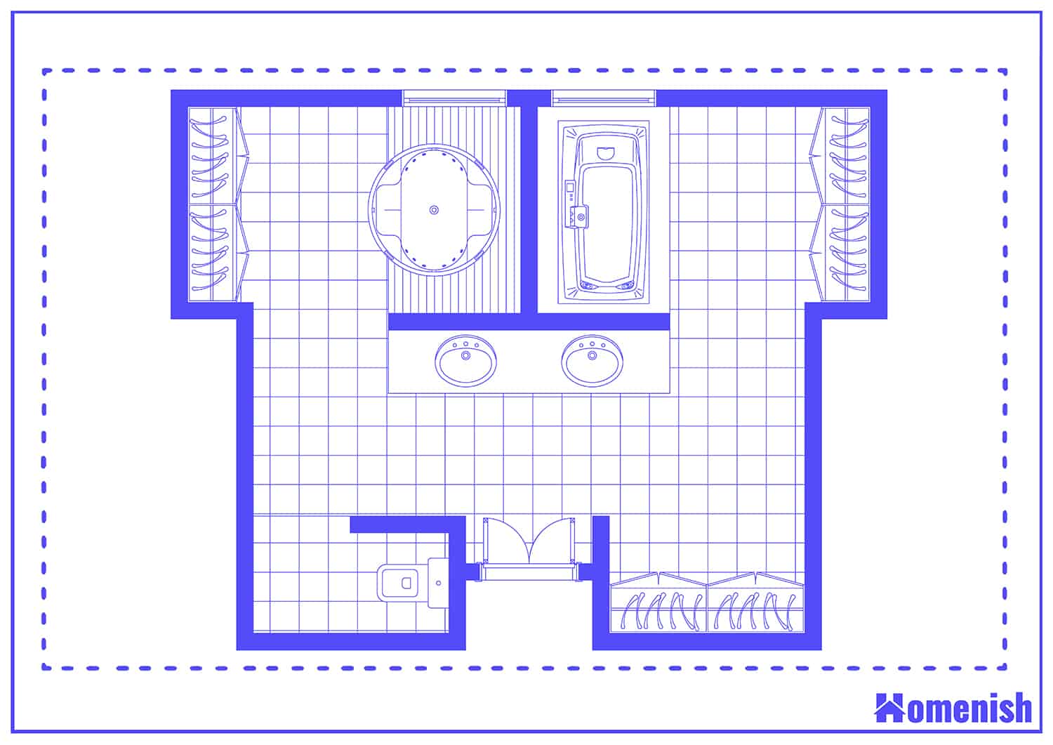 Double Bath Floor Plan