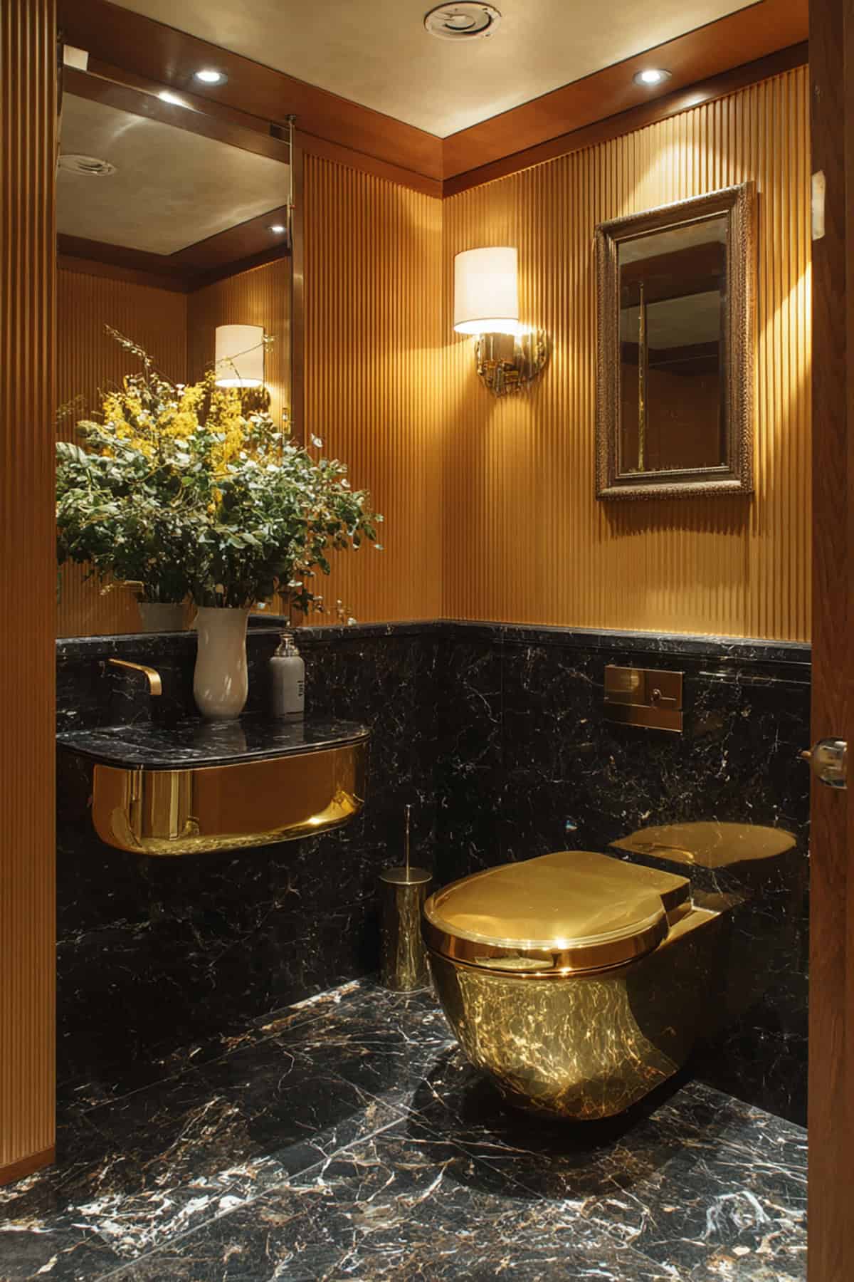 Gold toilet