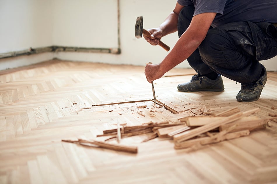 Replacing the entire floor with new wood