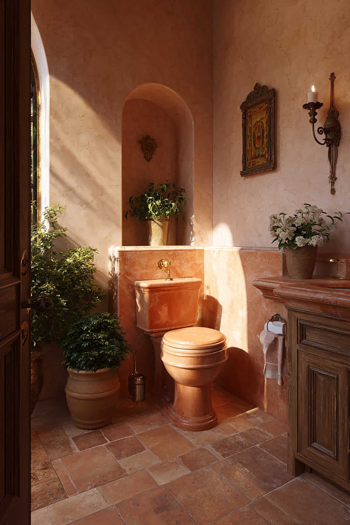 Terracotta toilet