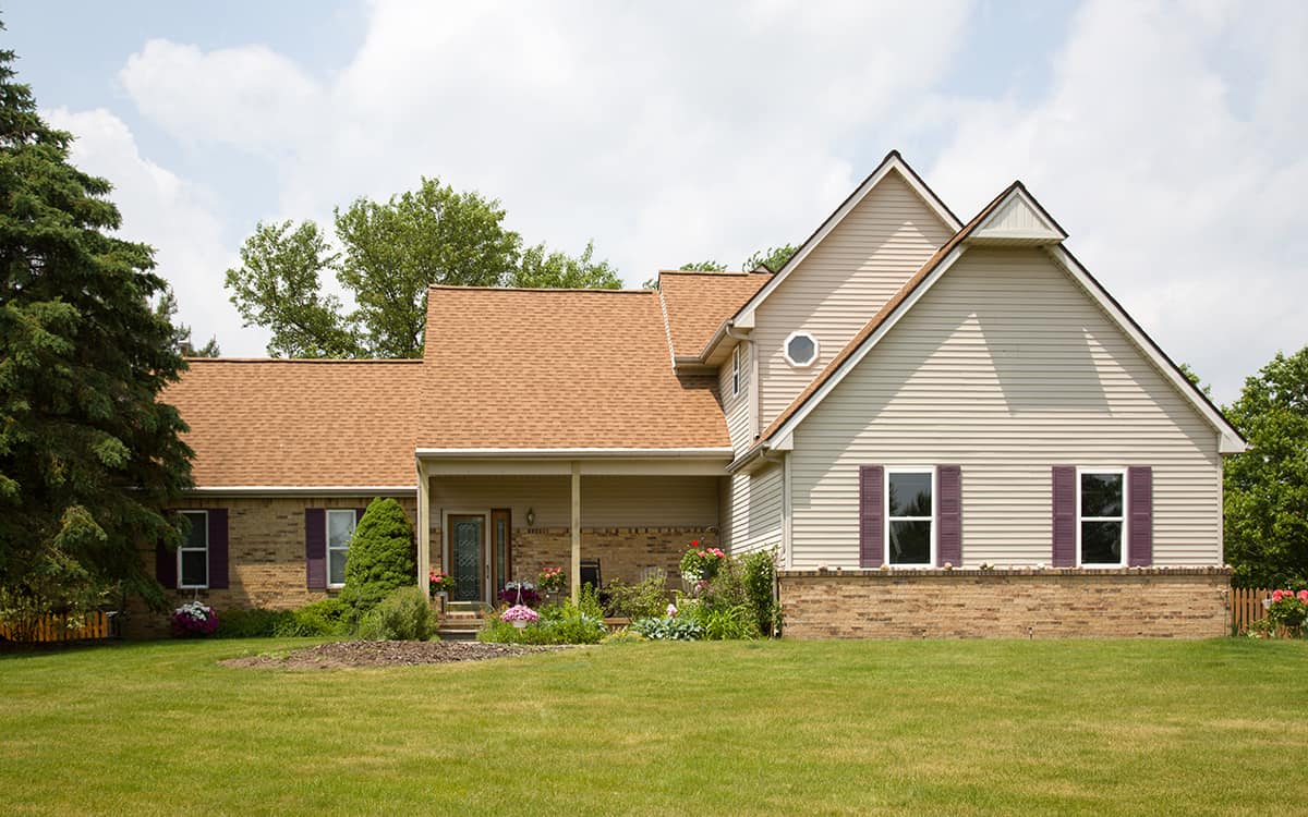 Beige and Brown Roof