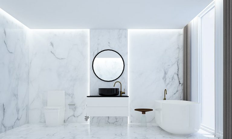 10 Ideas for Bathroom Walls Instead of Tiles - Homenish