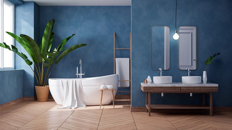 10 Ideas for Bathroom Walls Instead of Tiles - Homenish