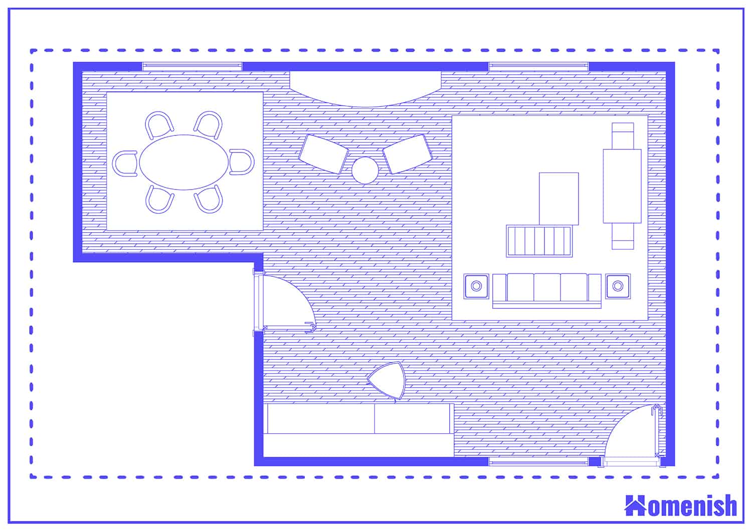 Chunky L-Shaped Layout