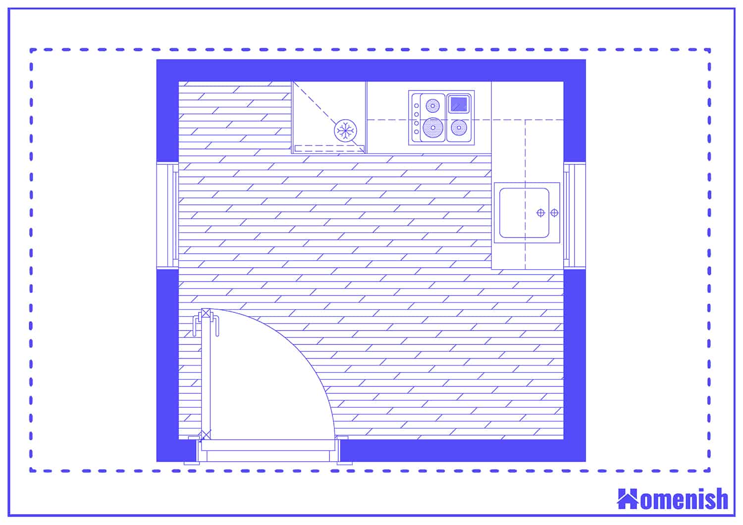 Compact Kitchen Plan