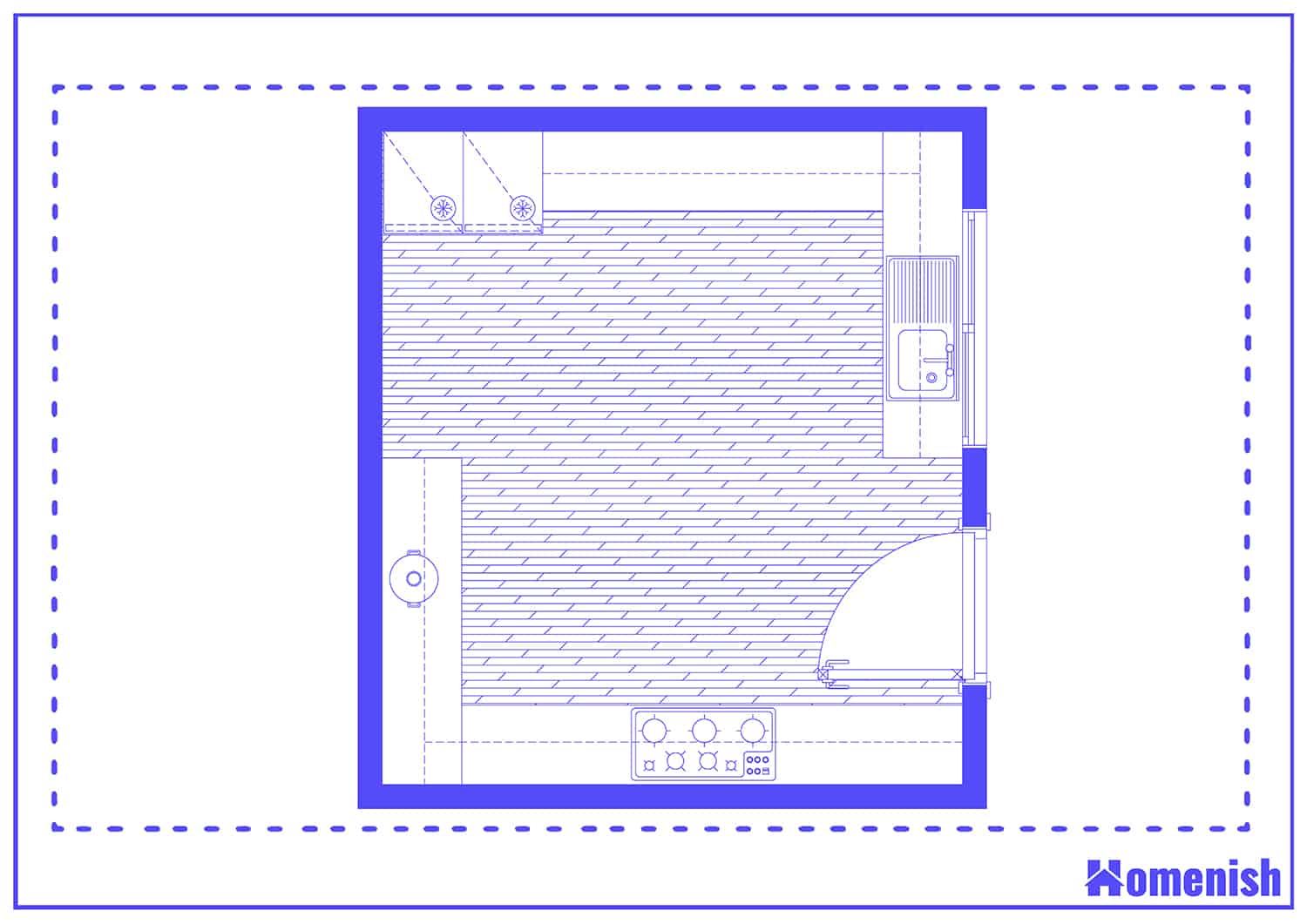 Double L-Shaped Kitchen Layout