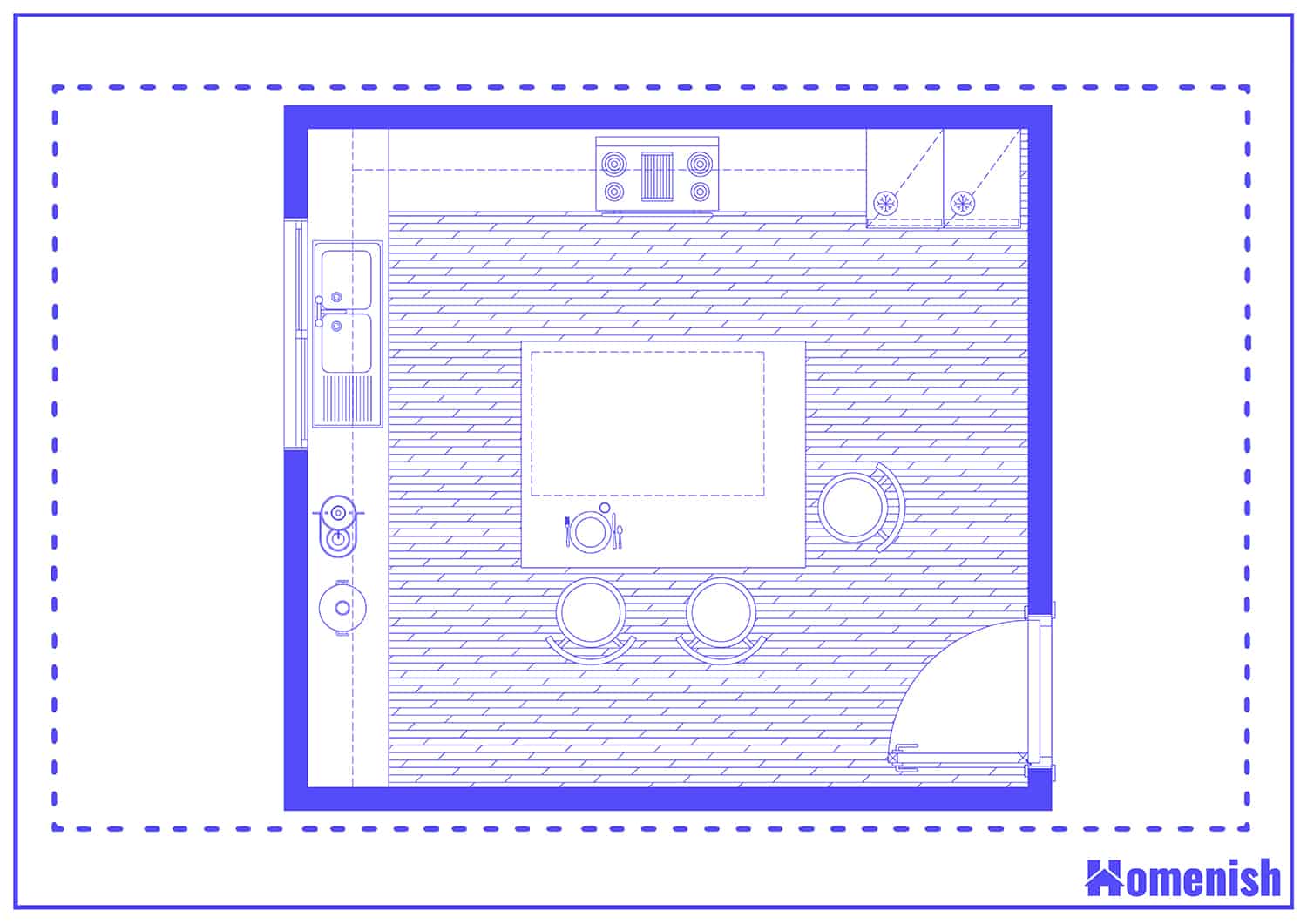 Eat-In L-Shaped Kitchen