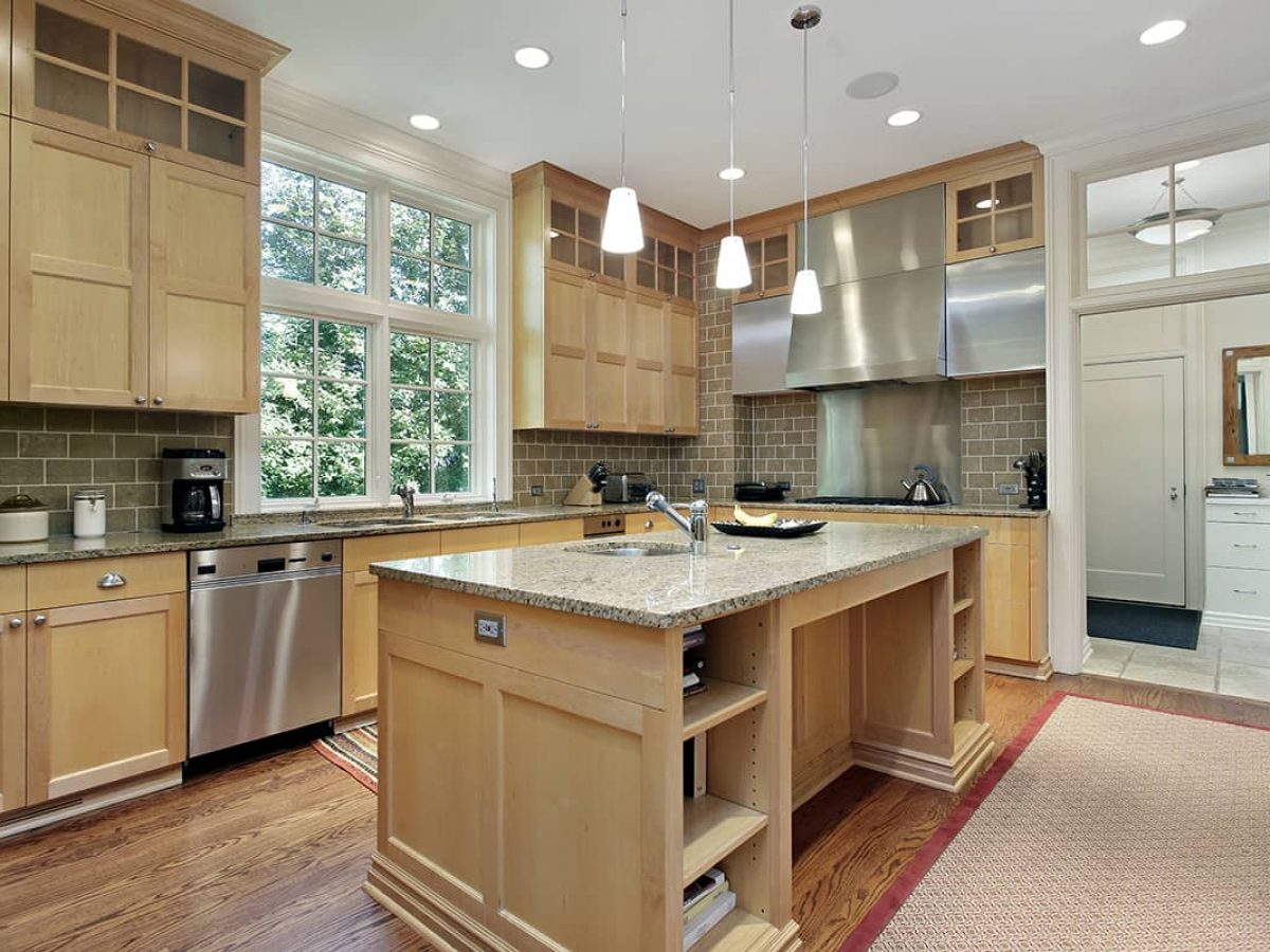 What Color Floor Goes With Oak Cabinets, Kitchen Floor Tile Ideas With Oak Cabinets