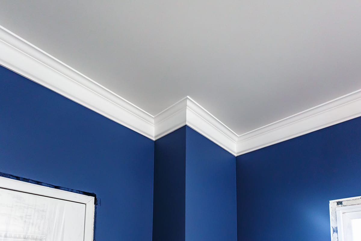 White on Blue walls