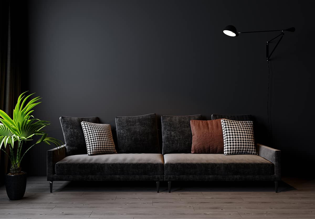 Black Couch and Minimalist Style