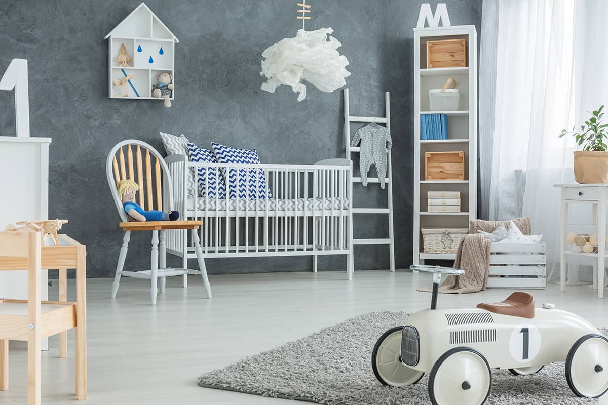 Gray Rug and Light Wooden Floors