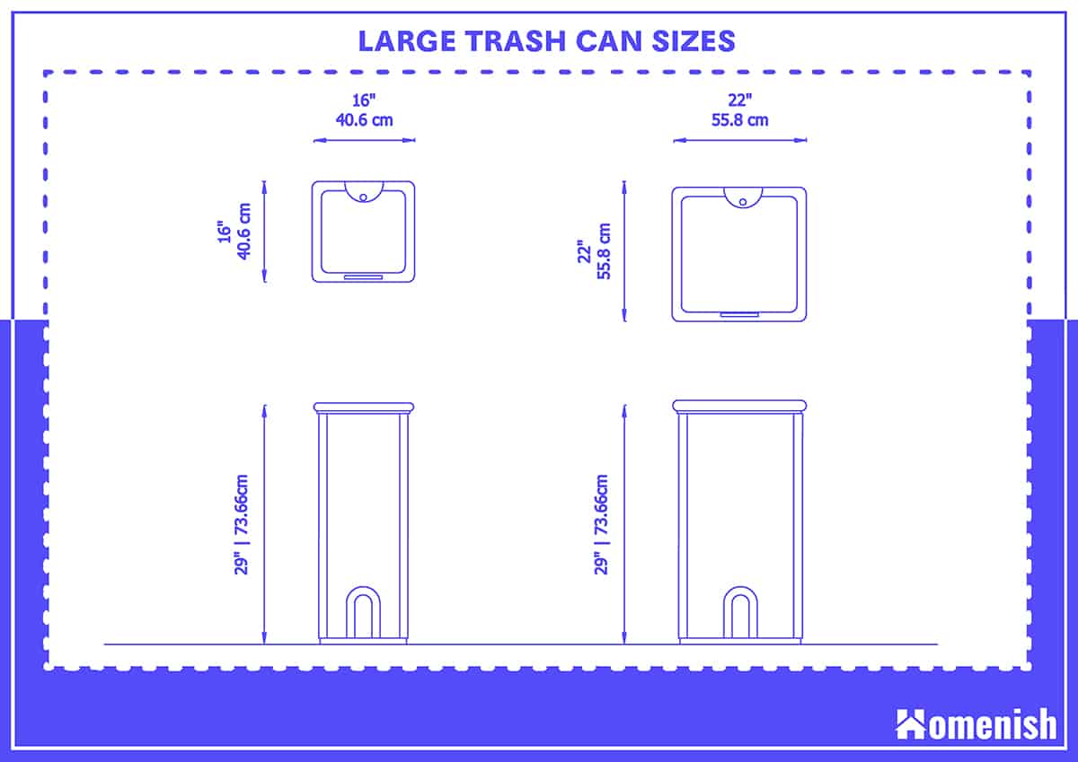 Large Trash Can Sizes