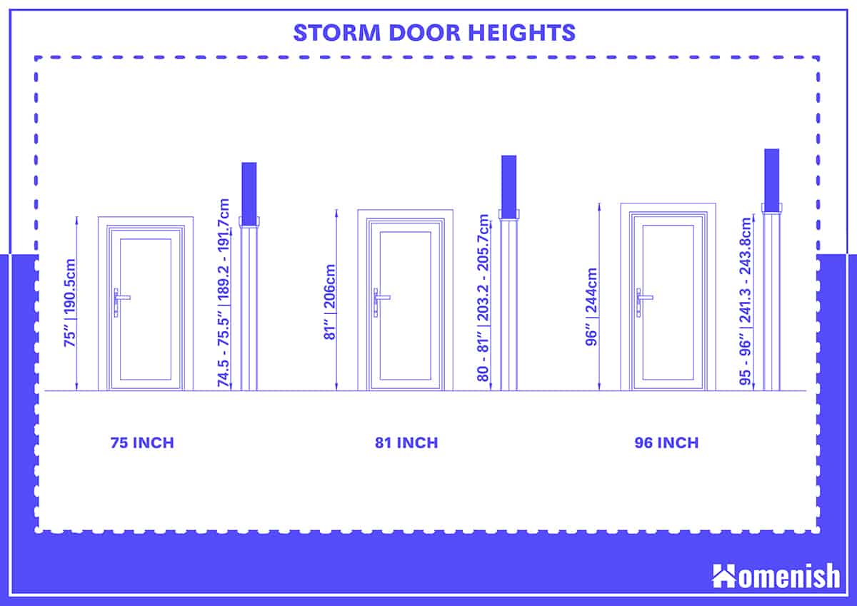 Storm Door Height Sizes