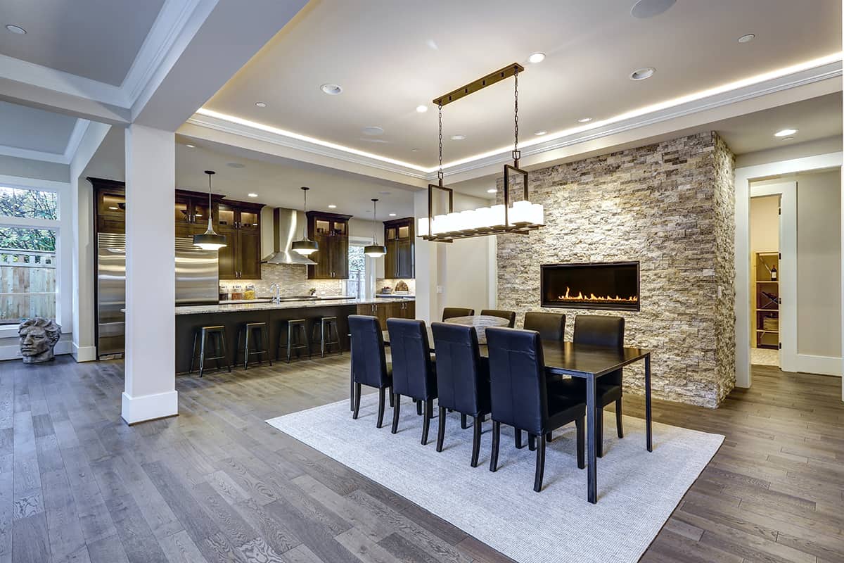 White Rug and Light Wooden Floors