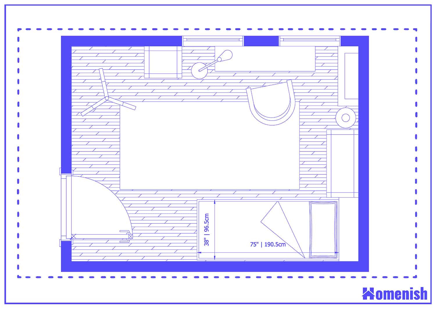 Bedroom Office Layout Floor Plan