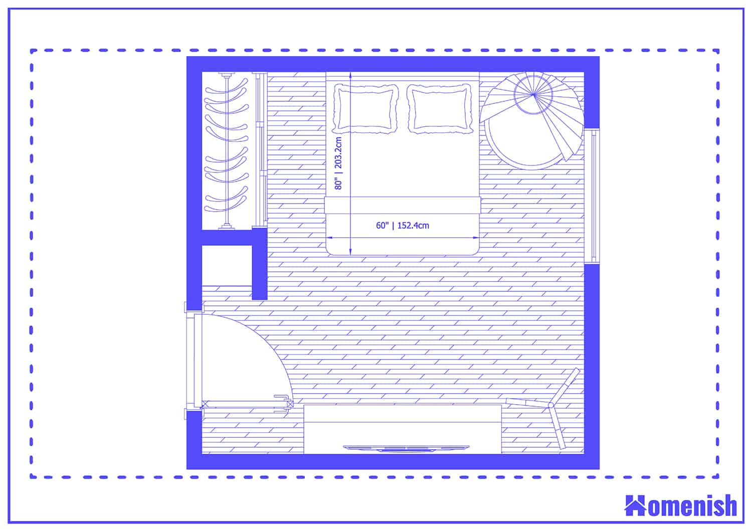 Bedroom and Nursery Layout Floor Plan