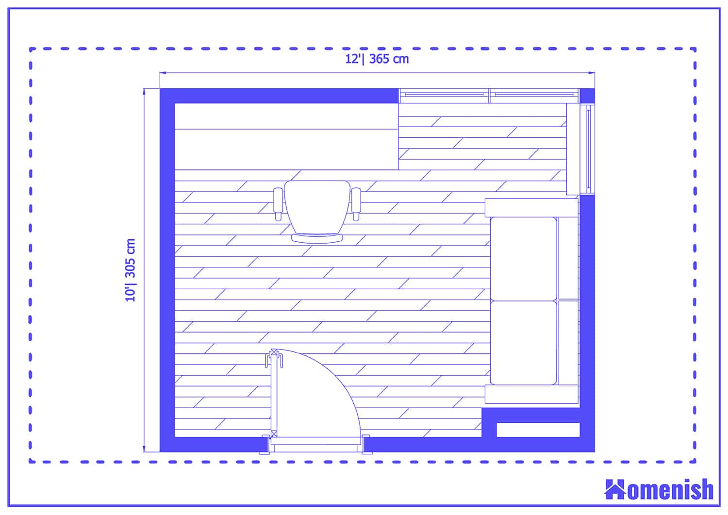 Casual Comfy Office Space Floor Plan