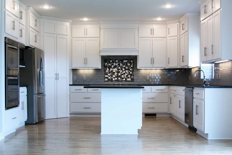7 Charming White Kitchen with Black Countertops Homenish