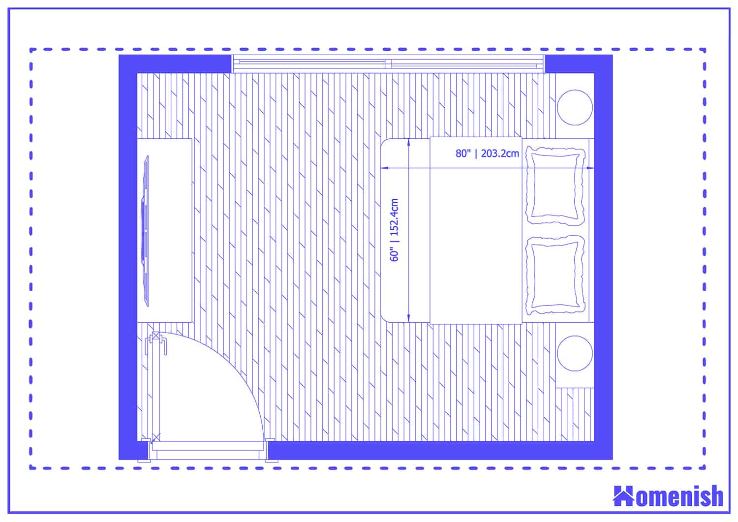 Classic Chic Bedroom Layout Floor Plan