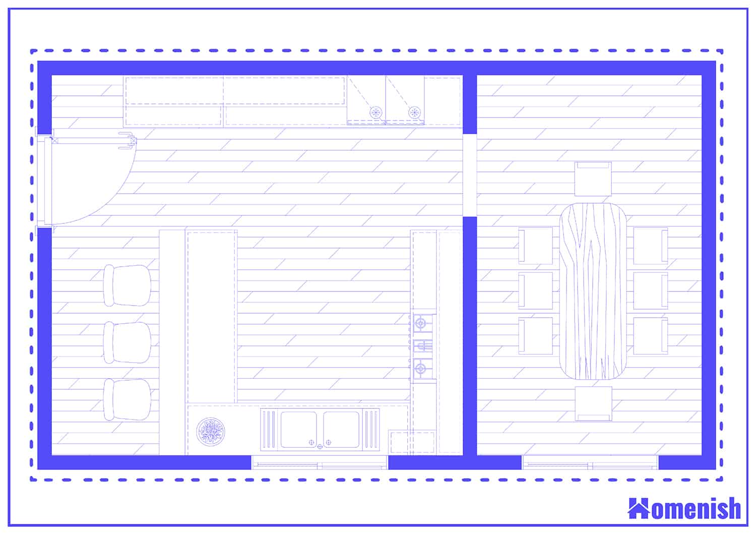 Classic Kitchen Layout Floor Plan