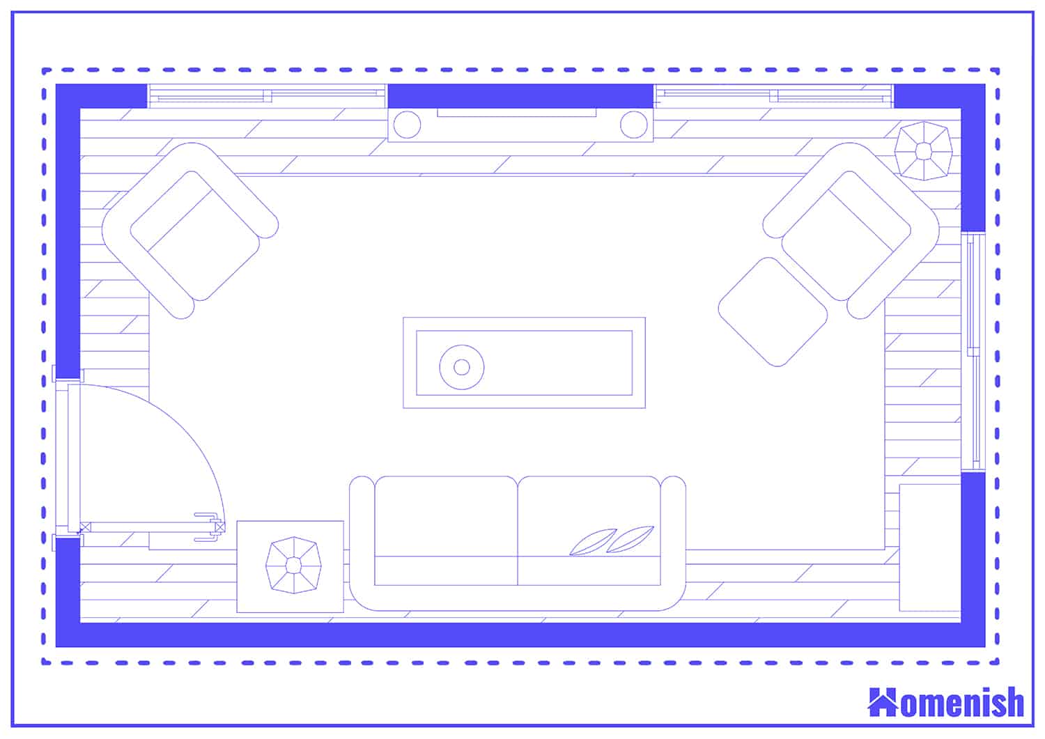 Classic Living Room Layout Floor Plan