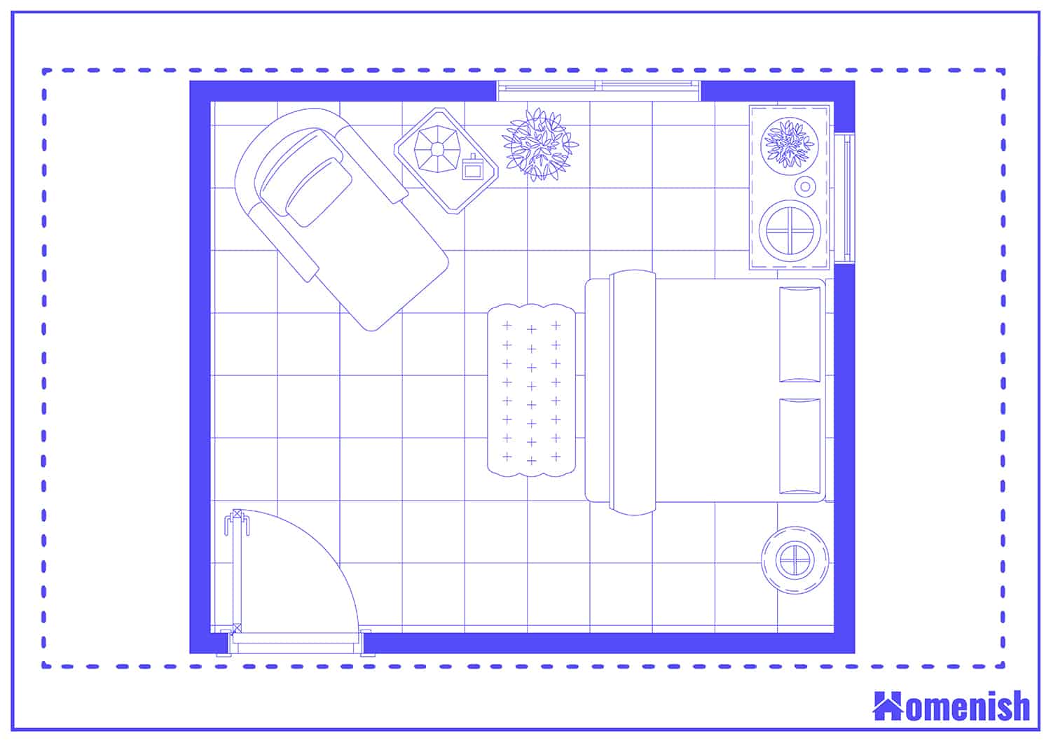 Comfortable Bed and Breakfast Room Floor Plan