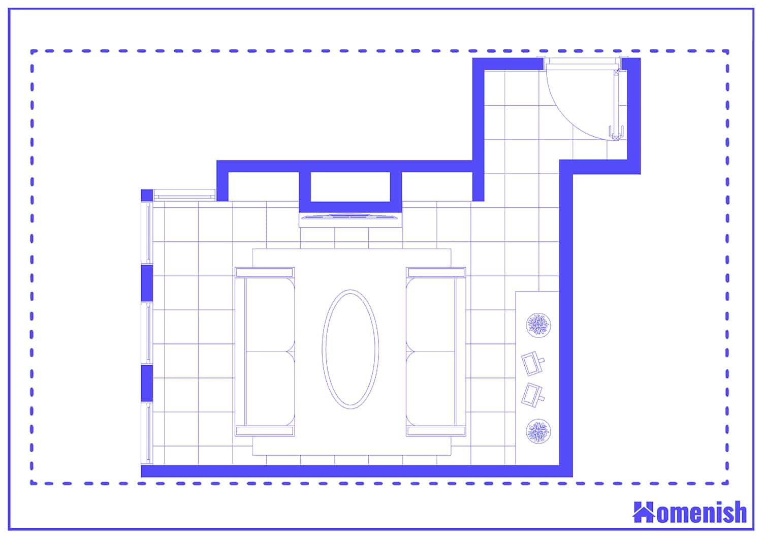 Country Cottage Living Room Layout Floor Plan