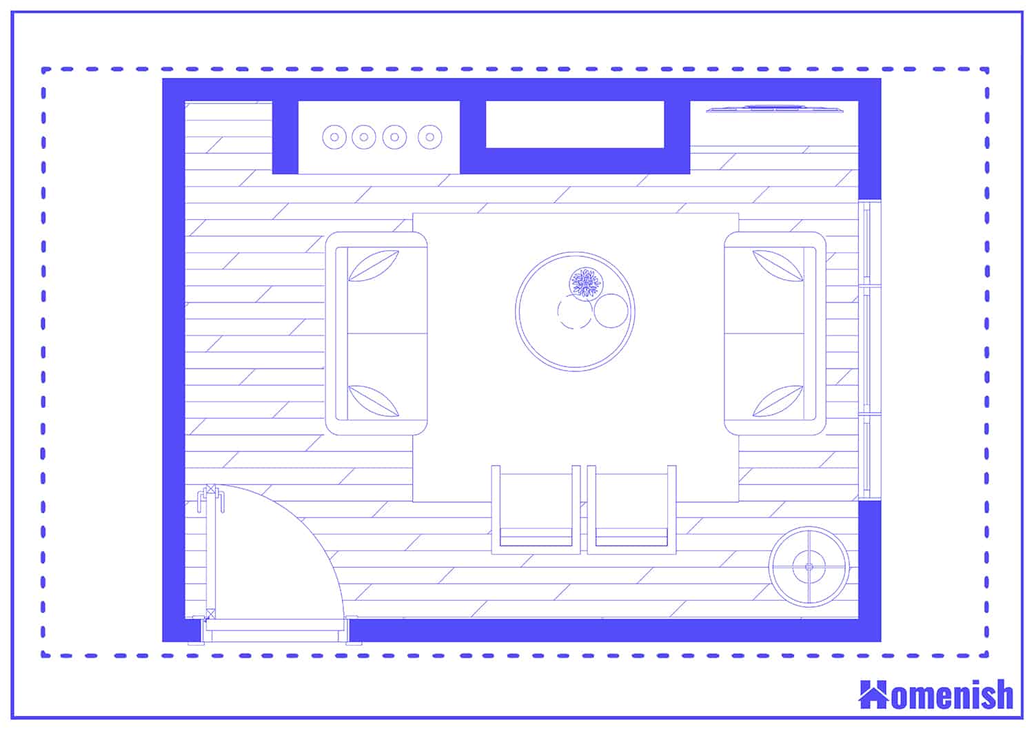 Custom Cabinets Lounge Layout Floor Plan