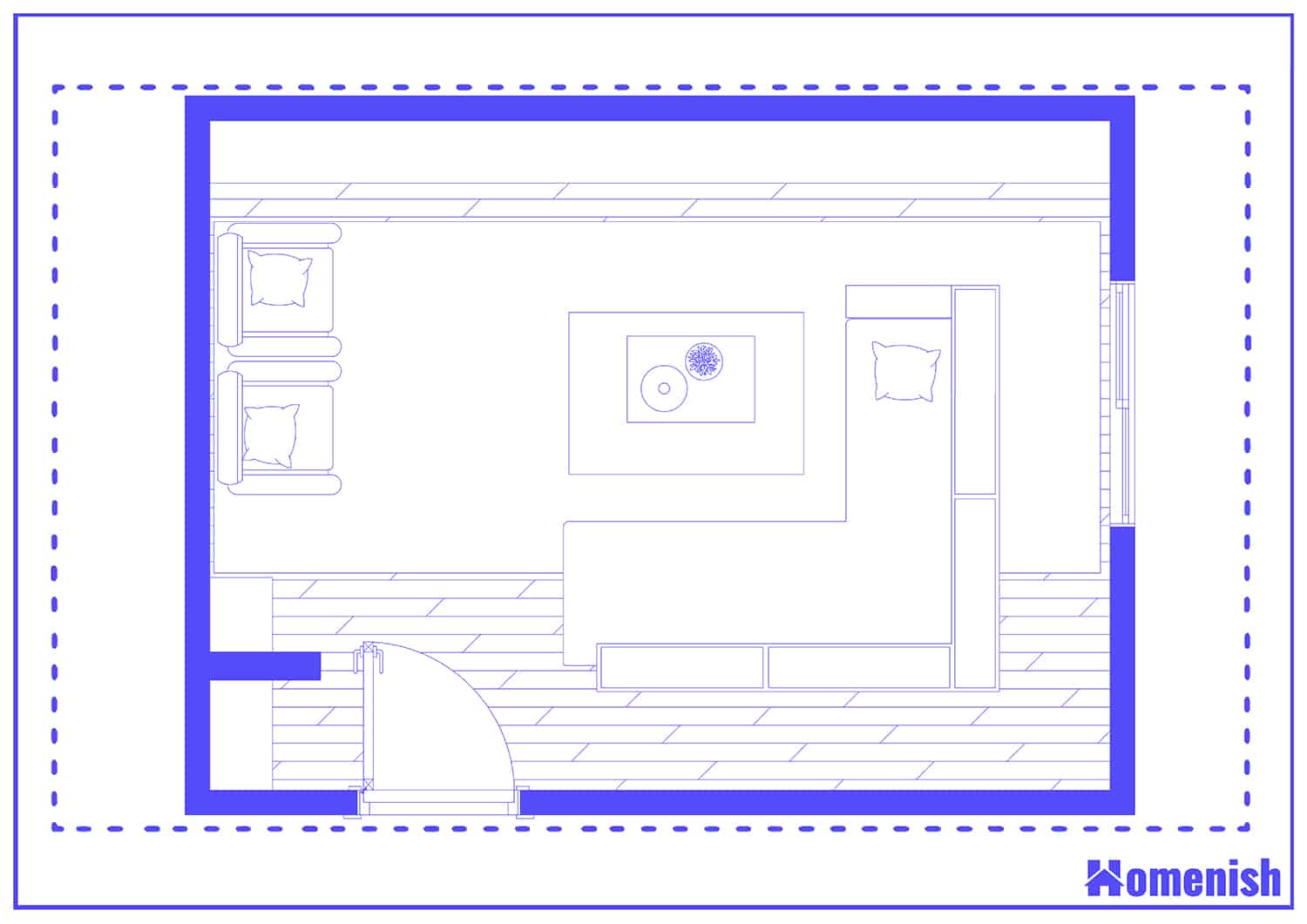 Entertainment Living Layout Floor Plan