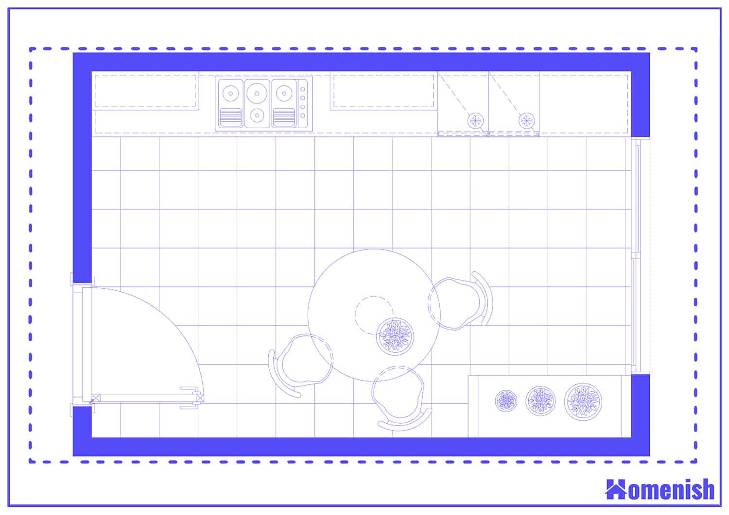 Kitchen Diner Layout Floor Plan