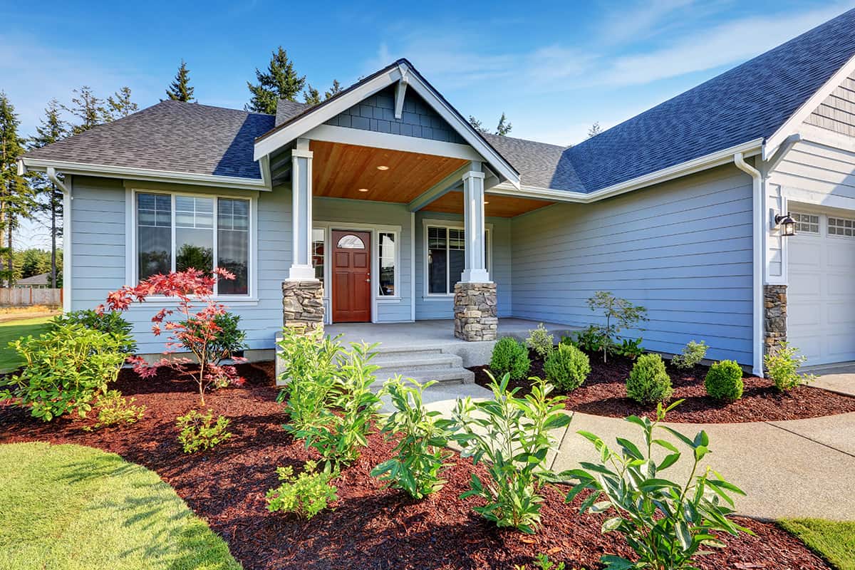 Light Blue Siding and White Trim