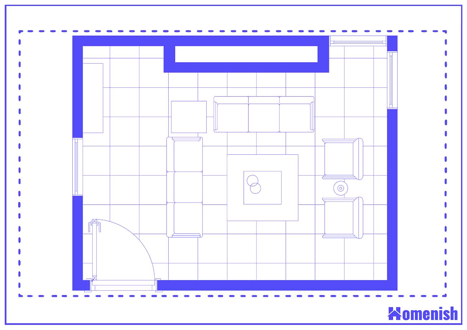 Luxury Layout on Area Rug Floor Plan