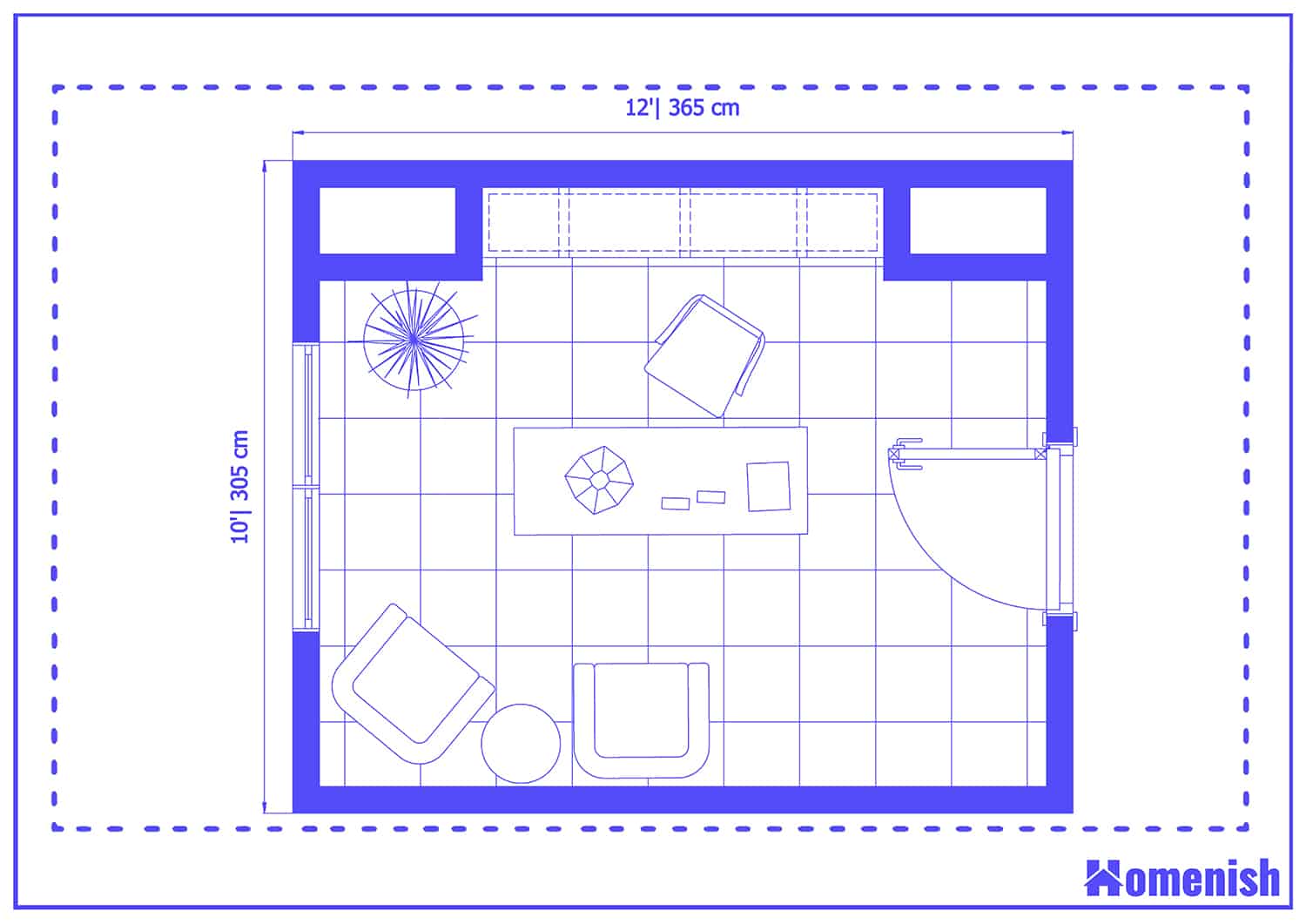 Luxury Traditional Office Layout Floor Plan