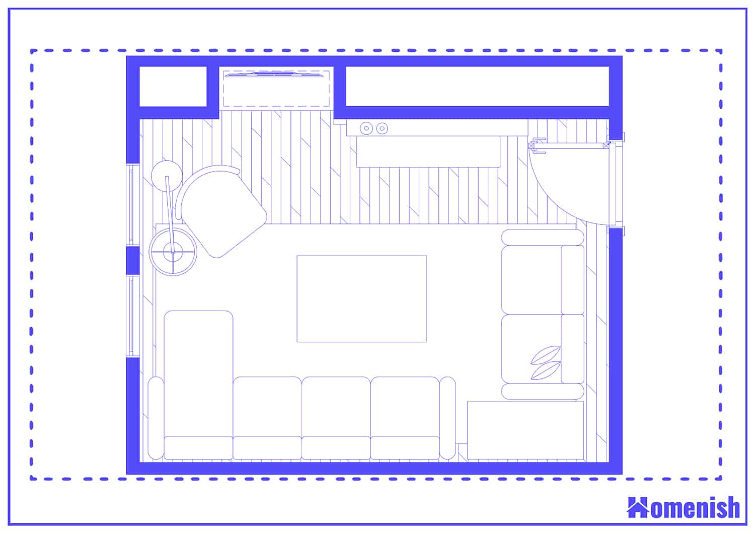 Modern Lounge Layout Floor Plan