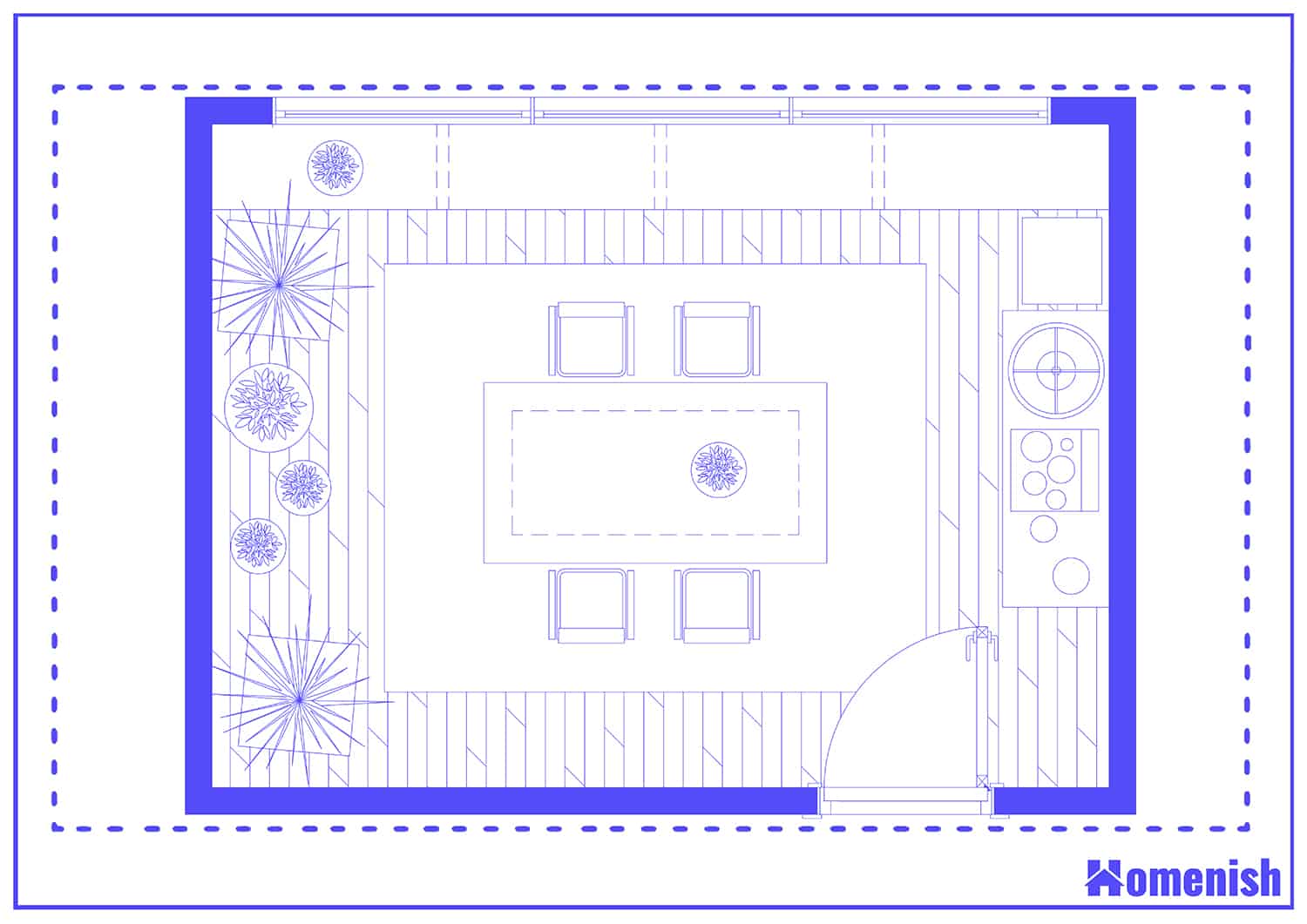 Modern Retro Layout Floor Plan