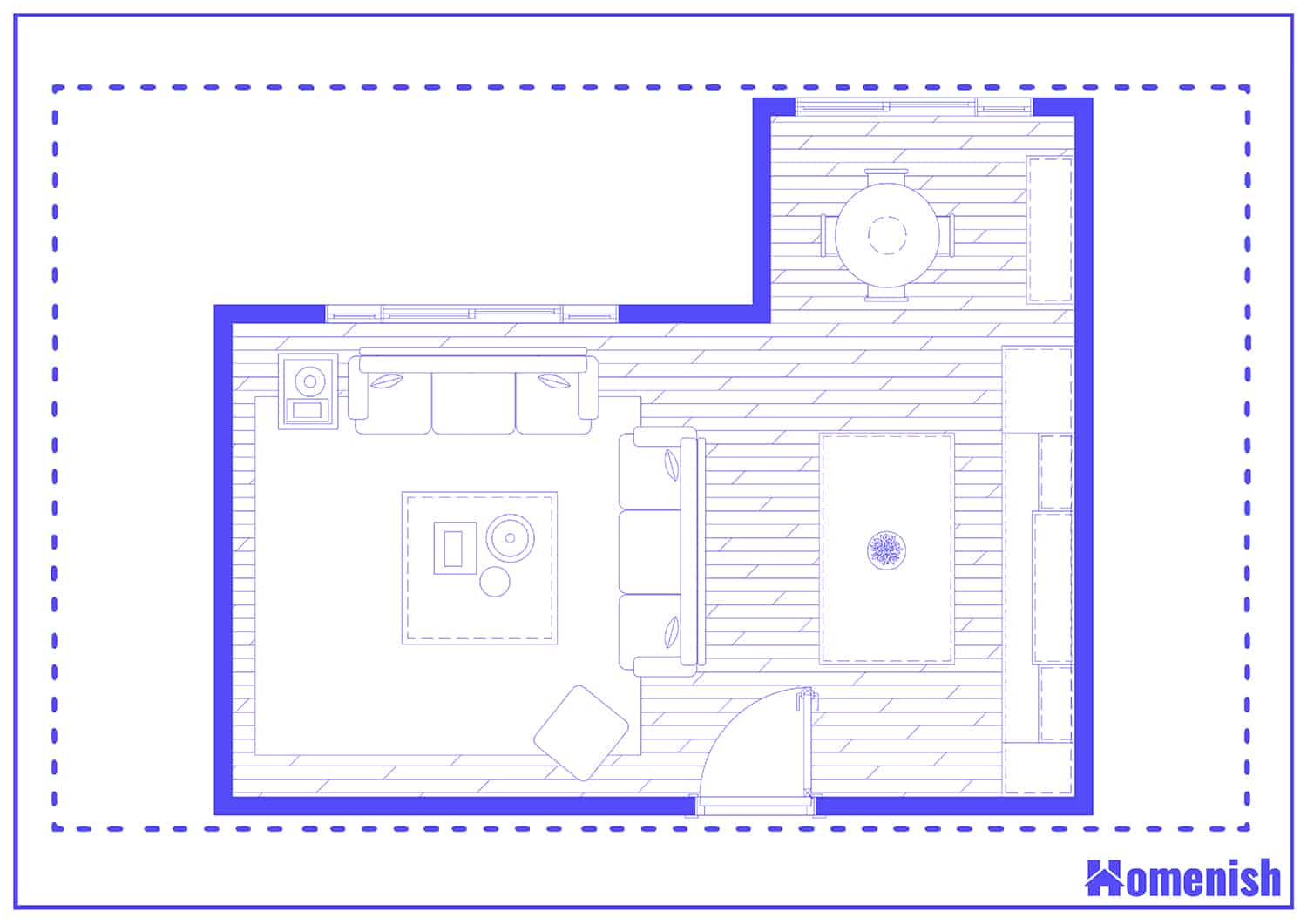 Open Plan Living Room Layout Floor Plan