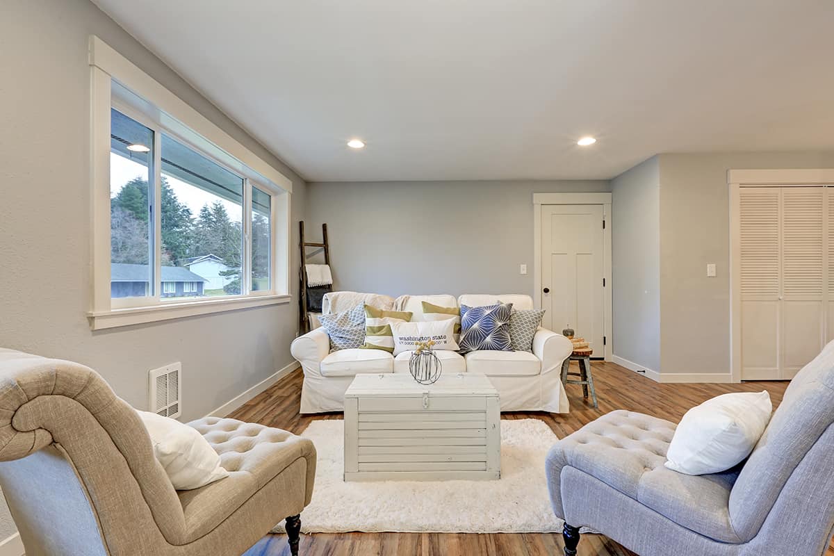 Pretty and Pale Living Room