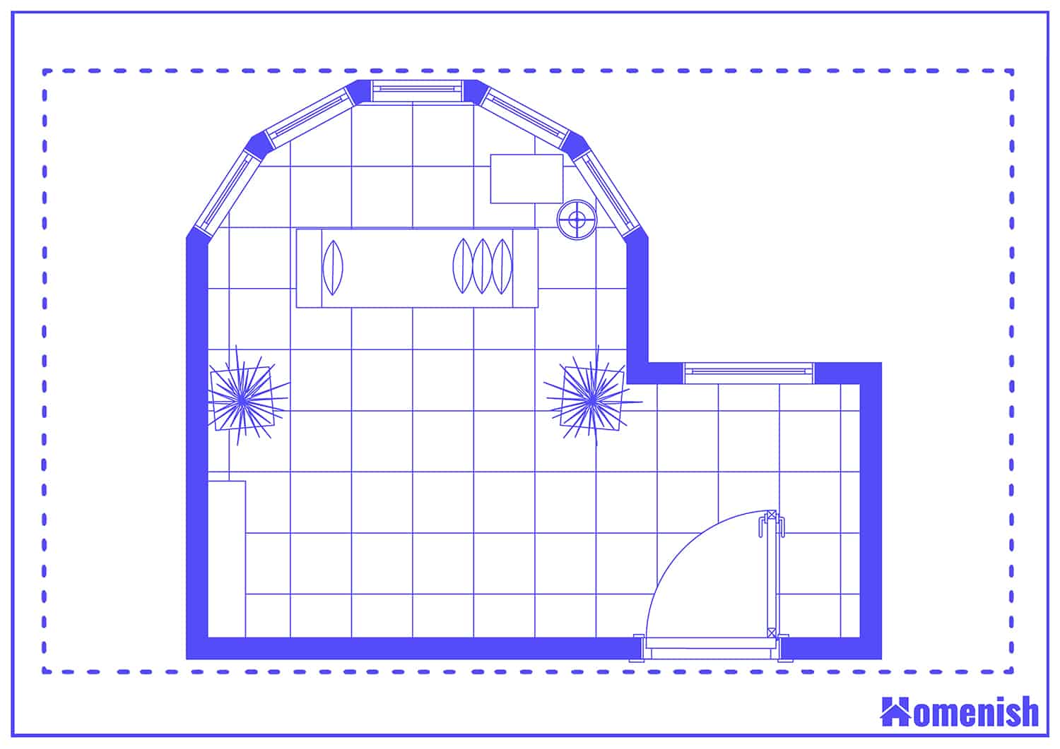 Relaxing Bay Window Layout Floor Plan