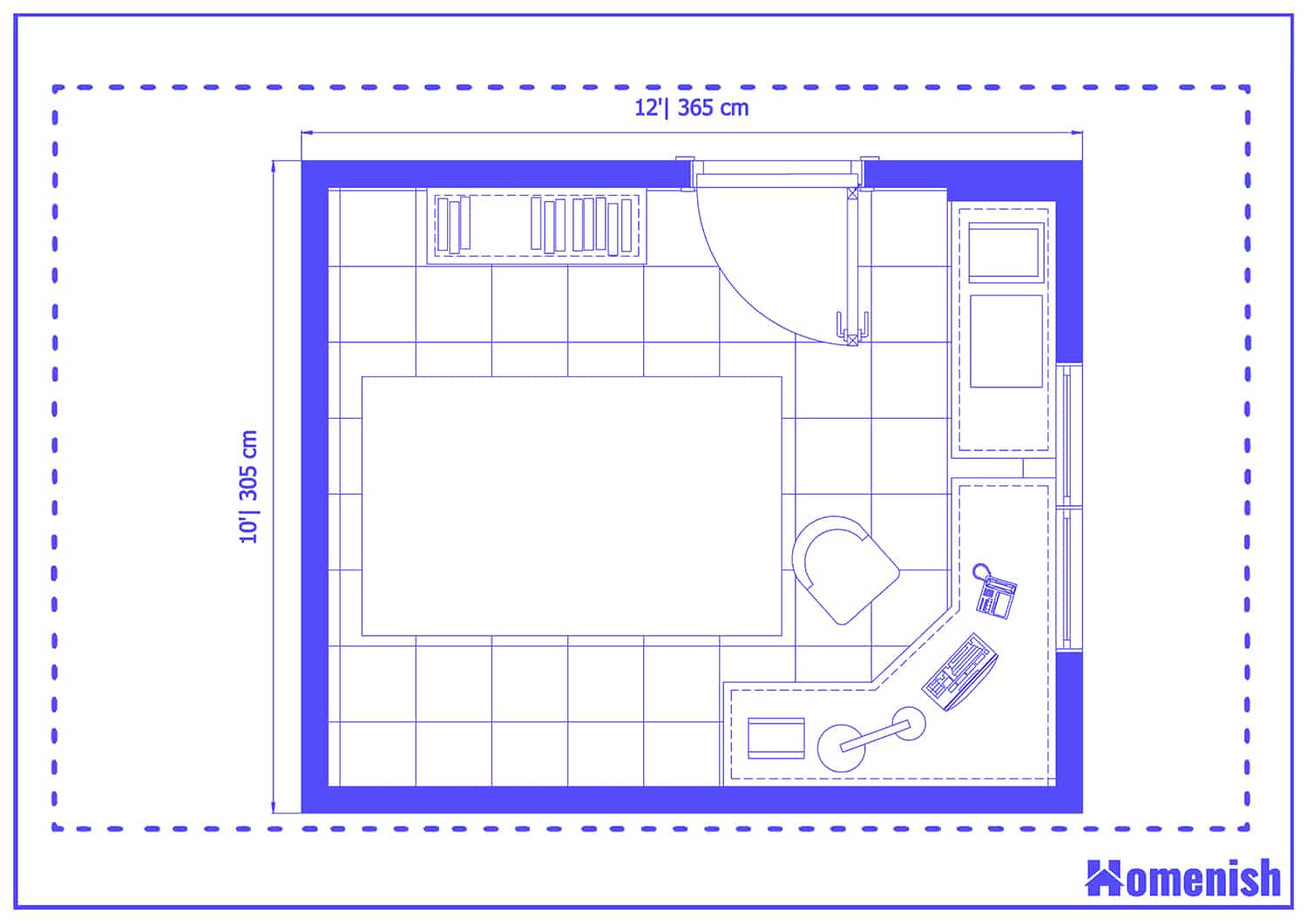Simple Home Office Layout Floor Plan