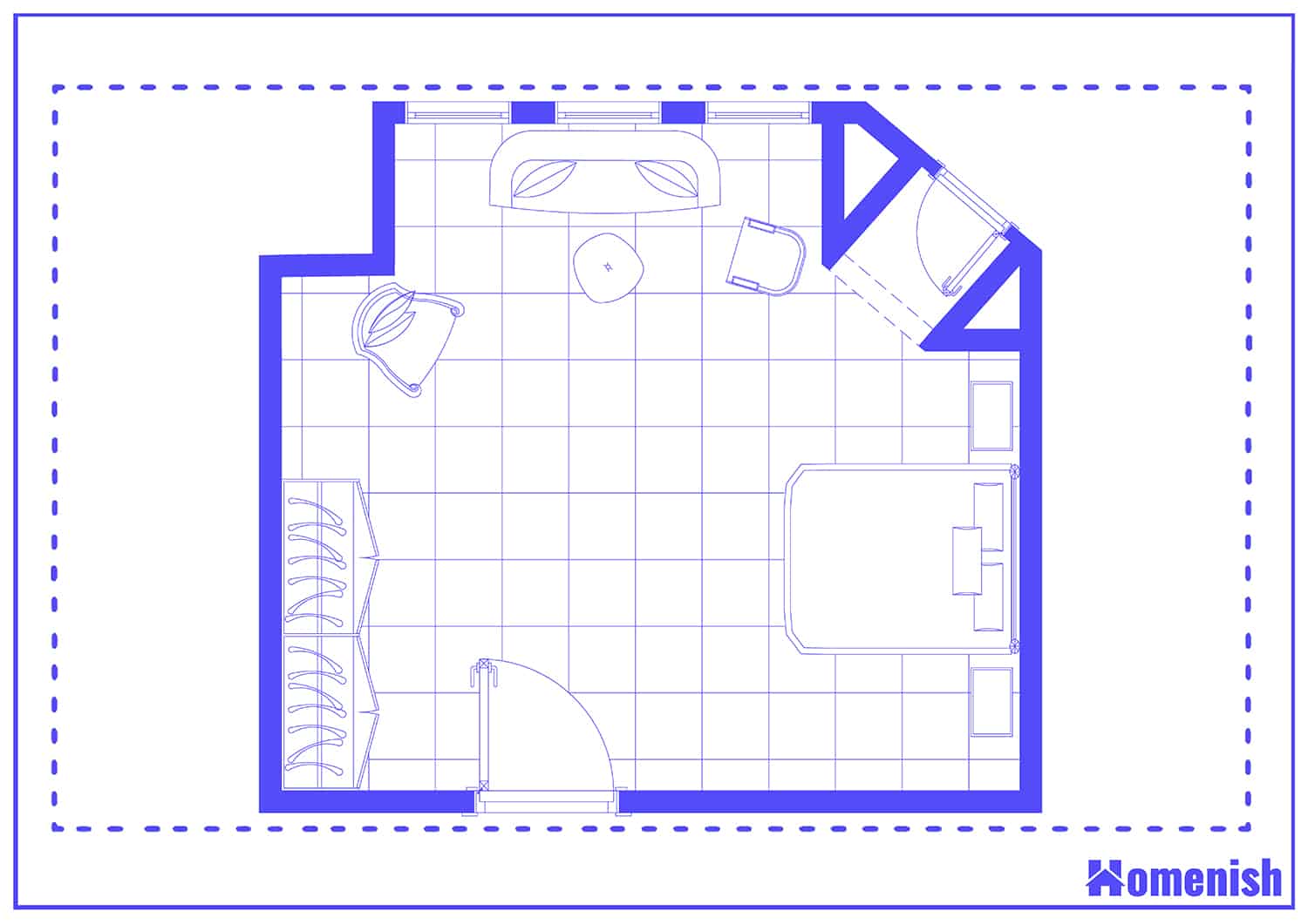 Traditional Master Suite Floor Plan