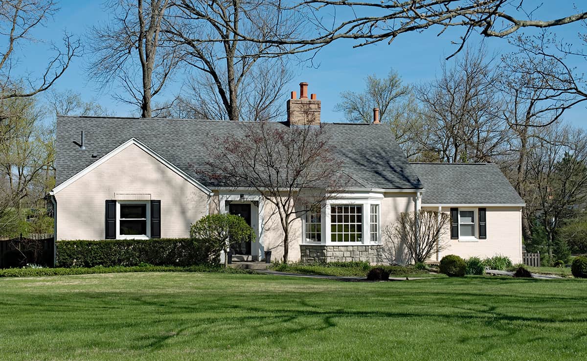 White Brick with Black Trim