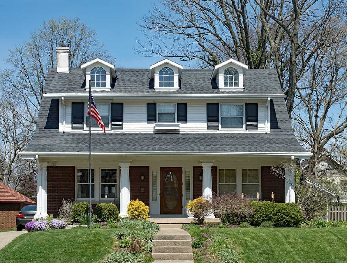 White House Black Trim and Grey Shingles