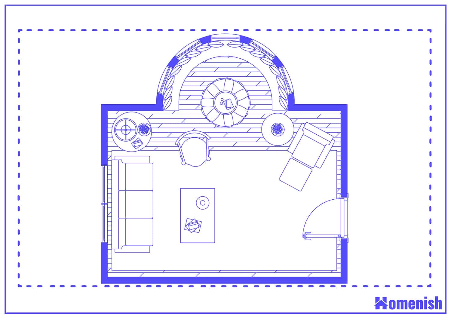 Window Seat Living Room Layout Floor Plan