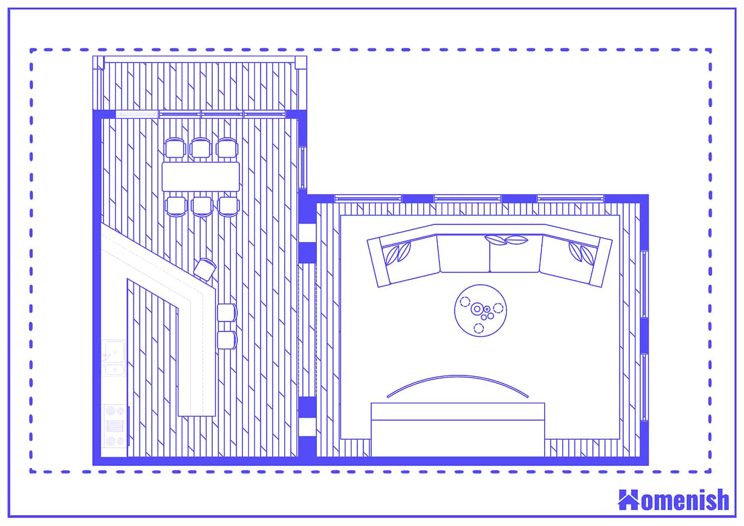 Coastal Living Room Layout Floor Plan