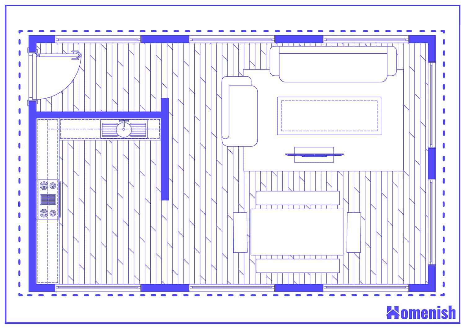 Loft Living Layout Floor Plan