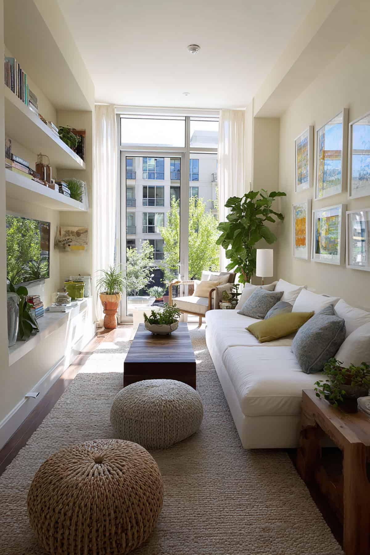 Low Furniture Layout to Expand Sightlines