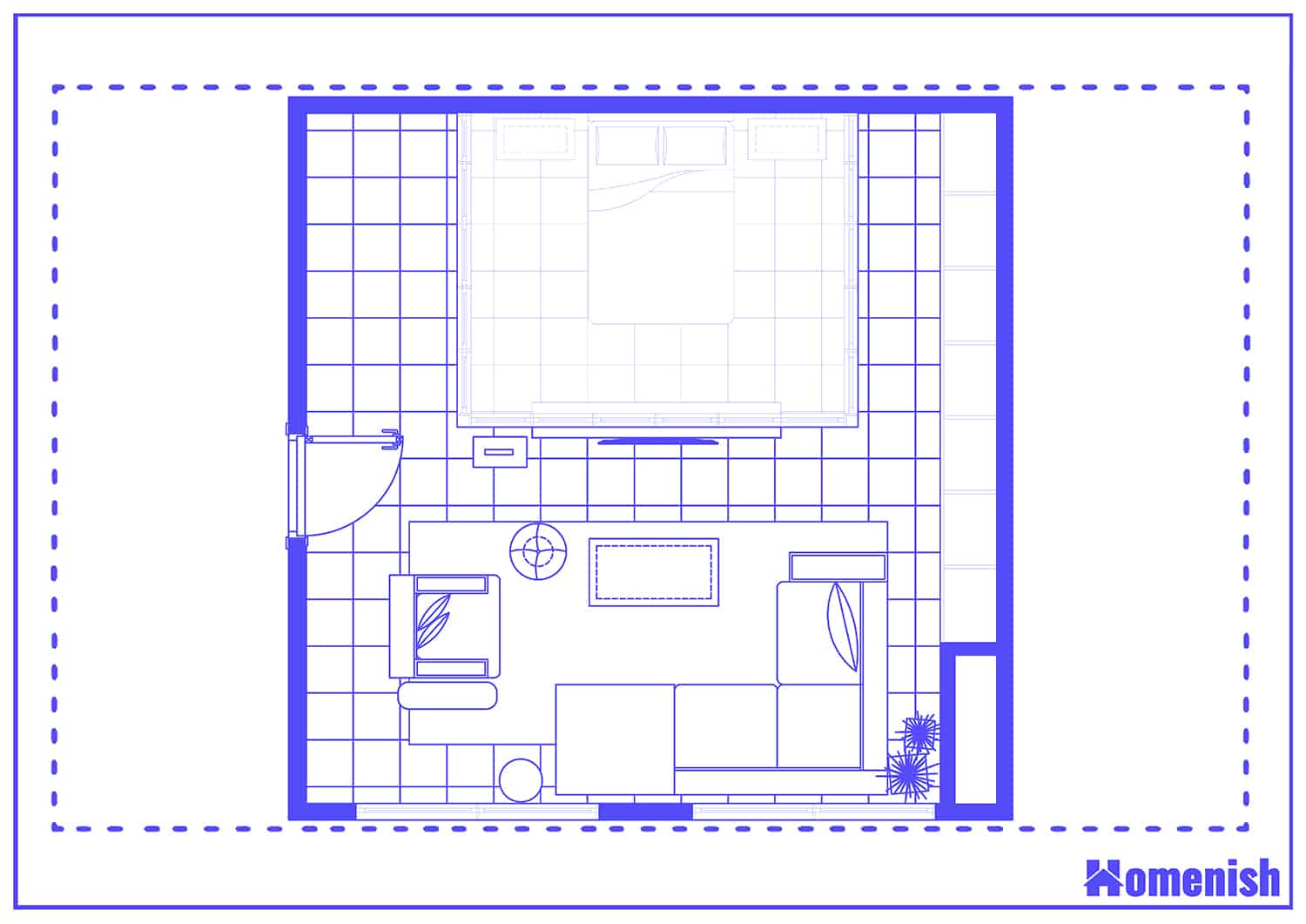 Narrow Rectangular Living Room Floor Plan