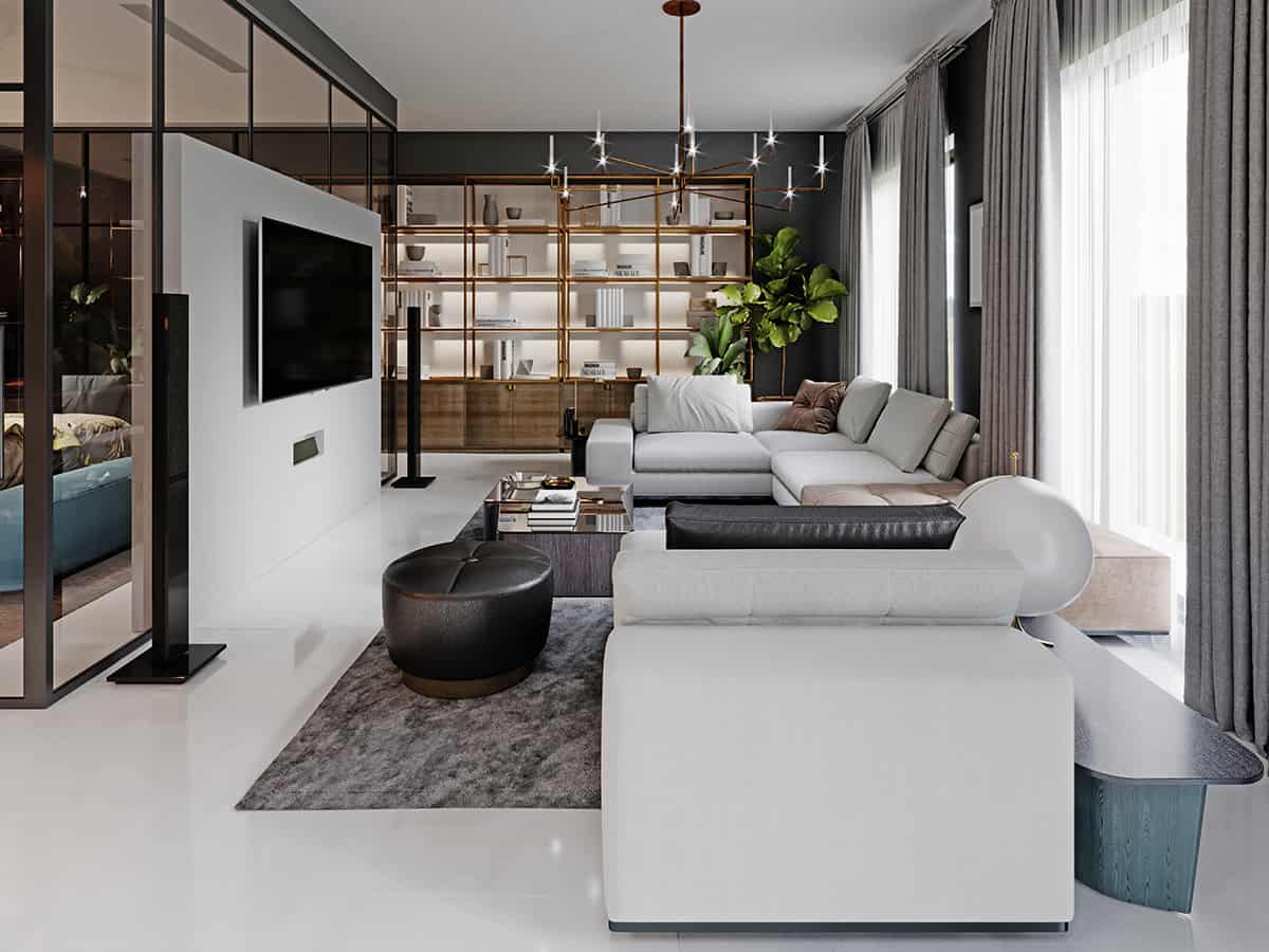 Narrow Rectangular Living Room